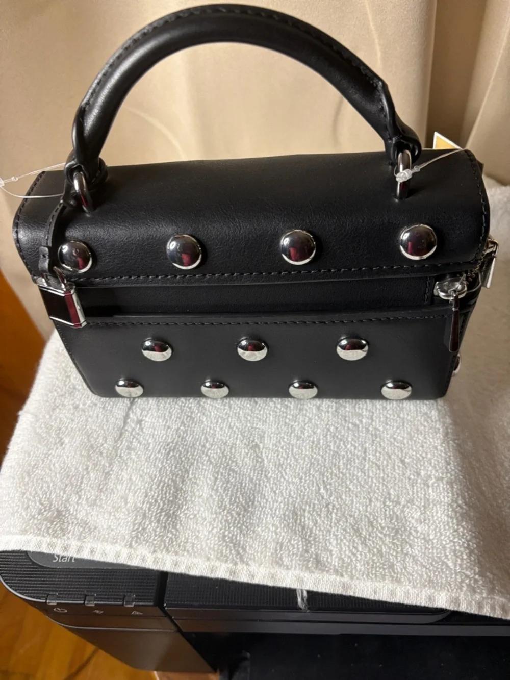Michael Kors Small Jana Studded Leather Crossbody Bag NWT - Picture 3 of 8